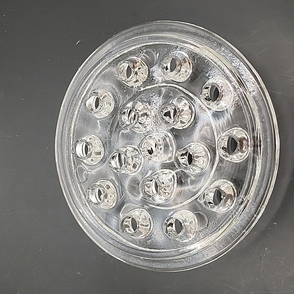 Vintage Glass Flower Frog 16 Hole 5.5" - Picture 5 of 6